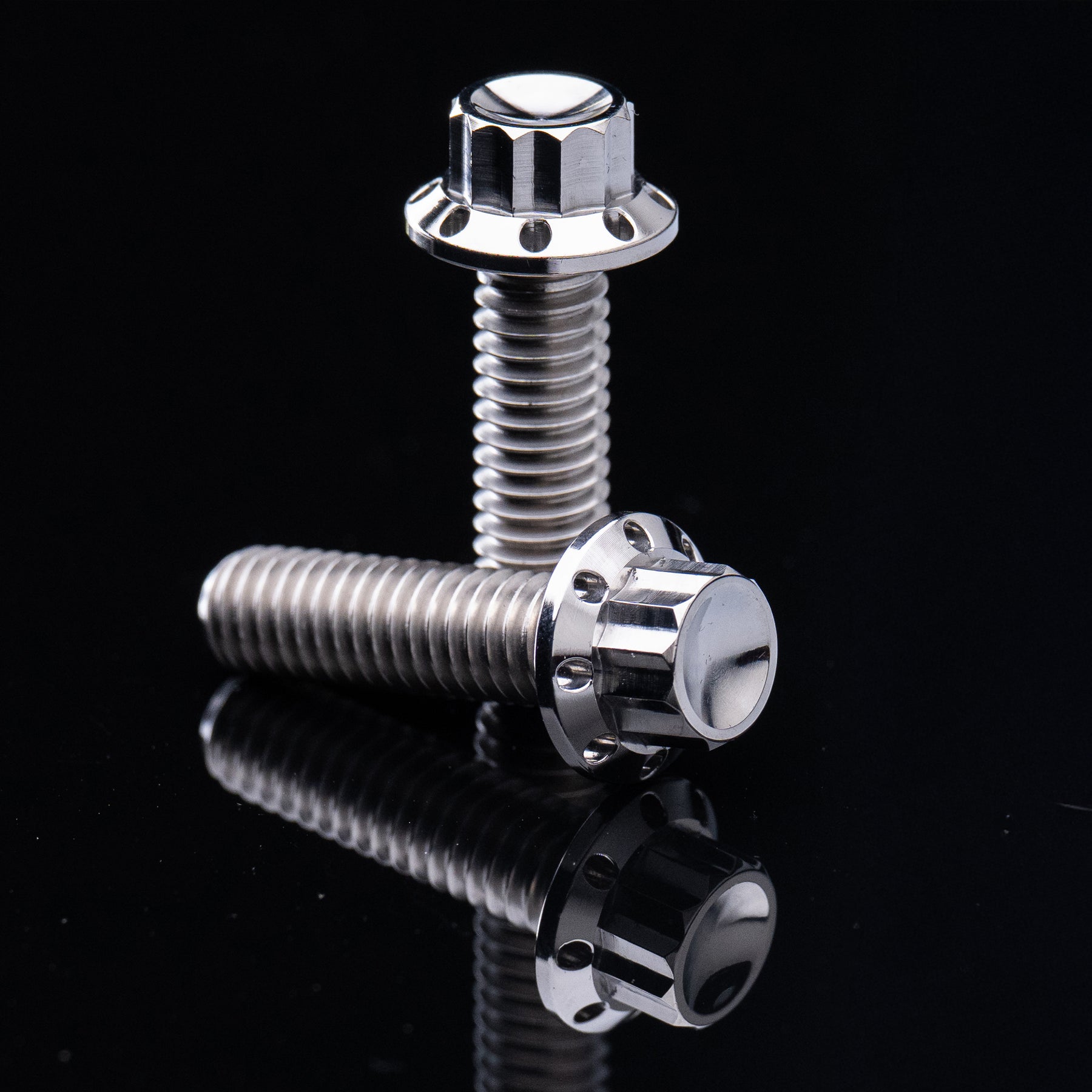 Primary Cover Titanium 12-Point Bolt Kits, Polished
