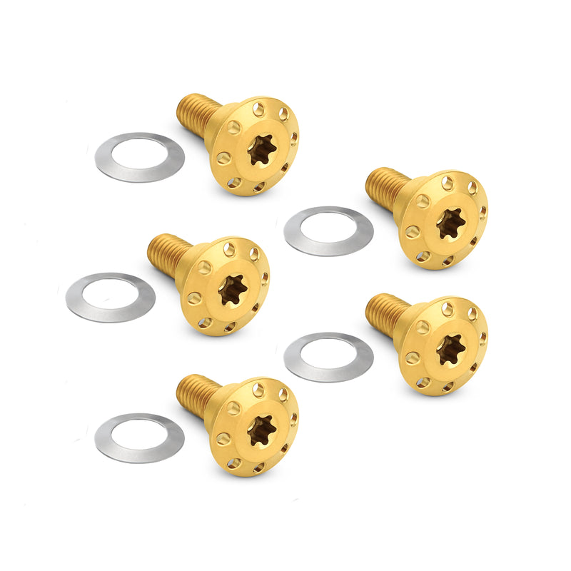 Titanium Floating Rotor Hardware, Dyna & V-Rod / Gold