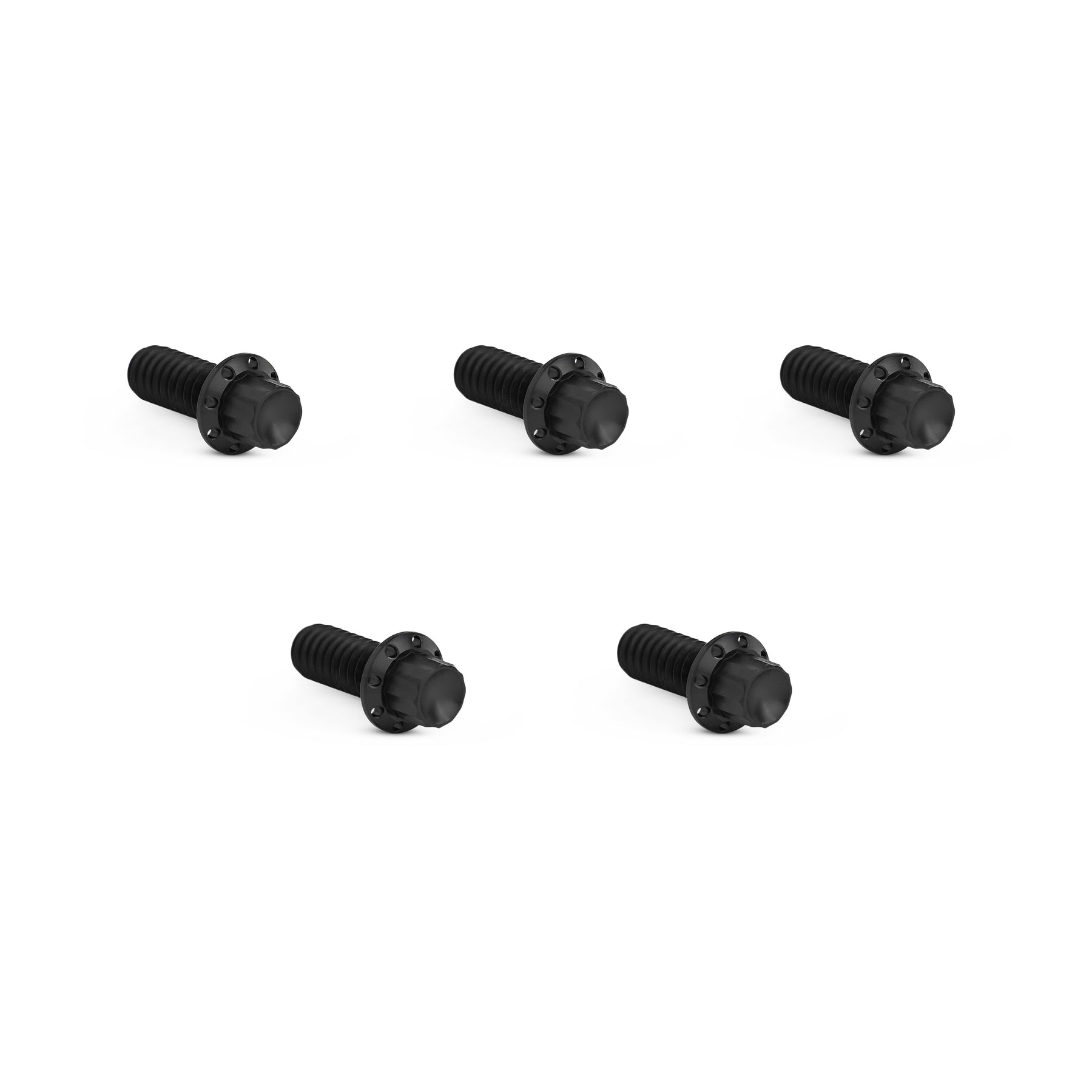 Derby Cover Titanium 12-Point Bolt Kits, Black