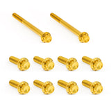 Transmission Side Cover & Trap Door Titanium 12-Point Bolt Kits, Gold