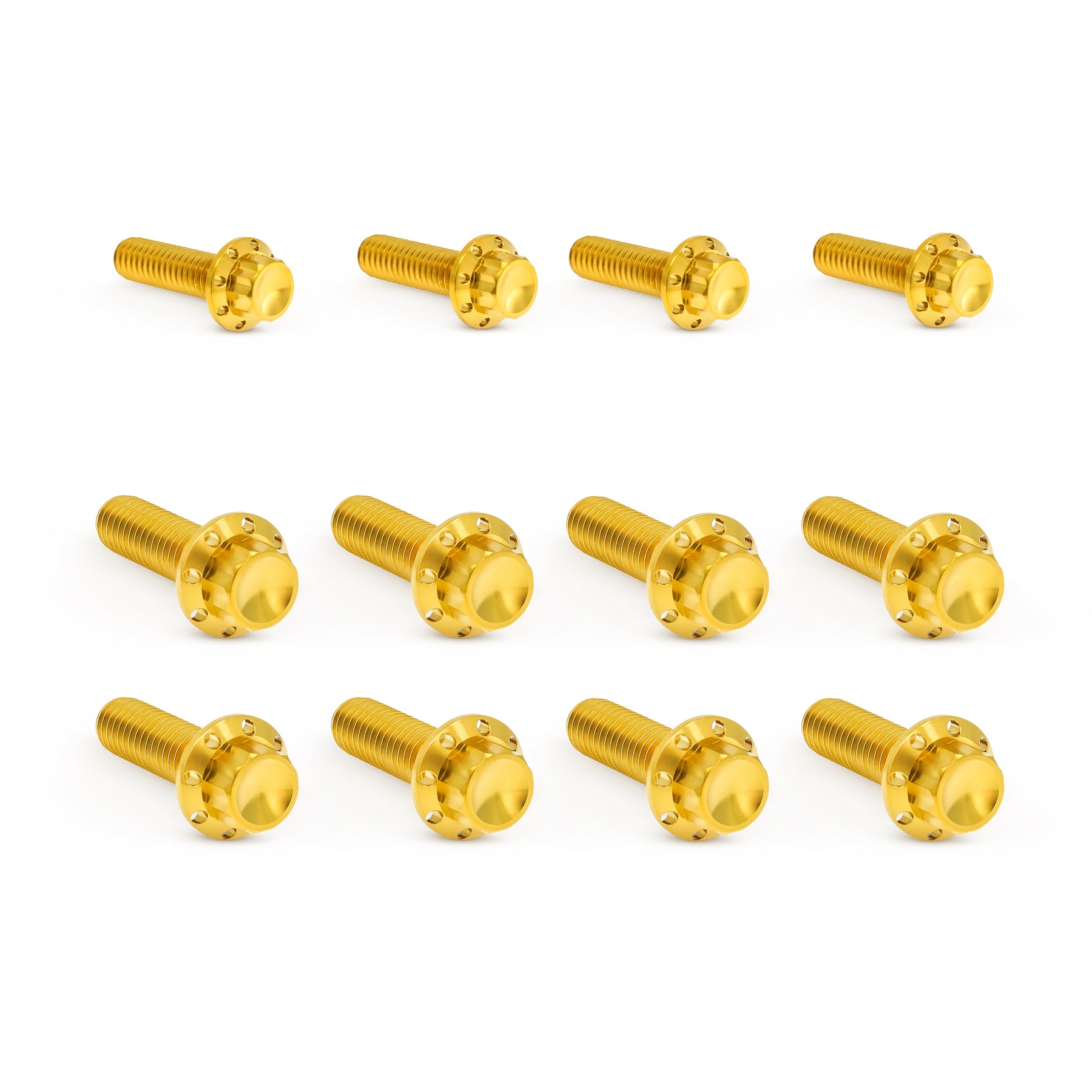 Transmission Side Cover & Trap Door Titanium 12-Point Bolt Kits, Gold
