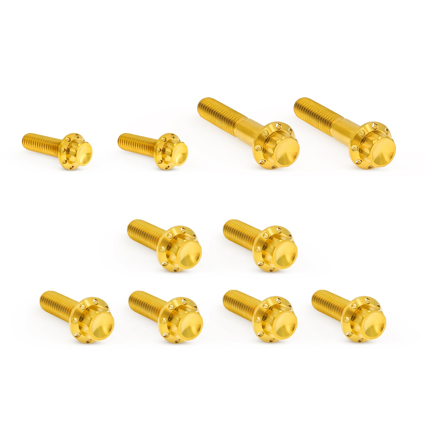 Transmission Side Cover & Trap Door Titanium 12-Point Bolt Kits, Gold