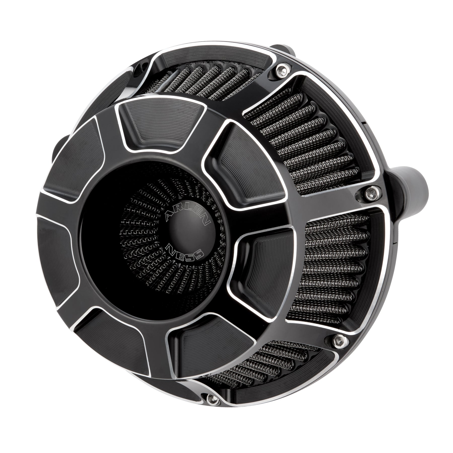 Beveled® Inverted Series Air Cleaner, Black