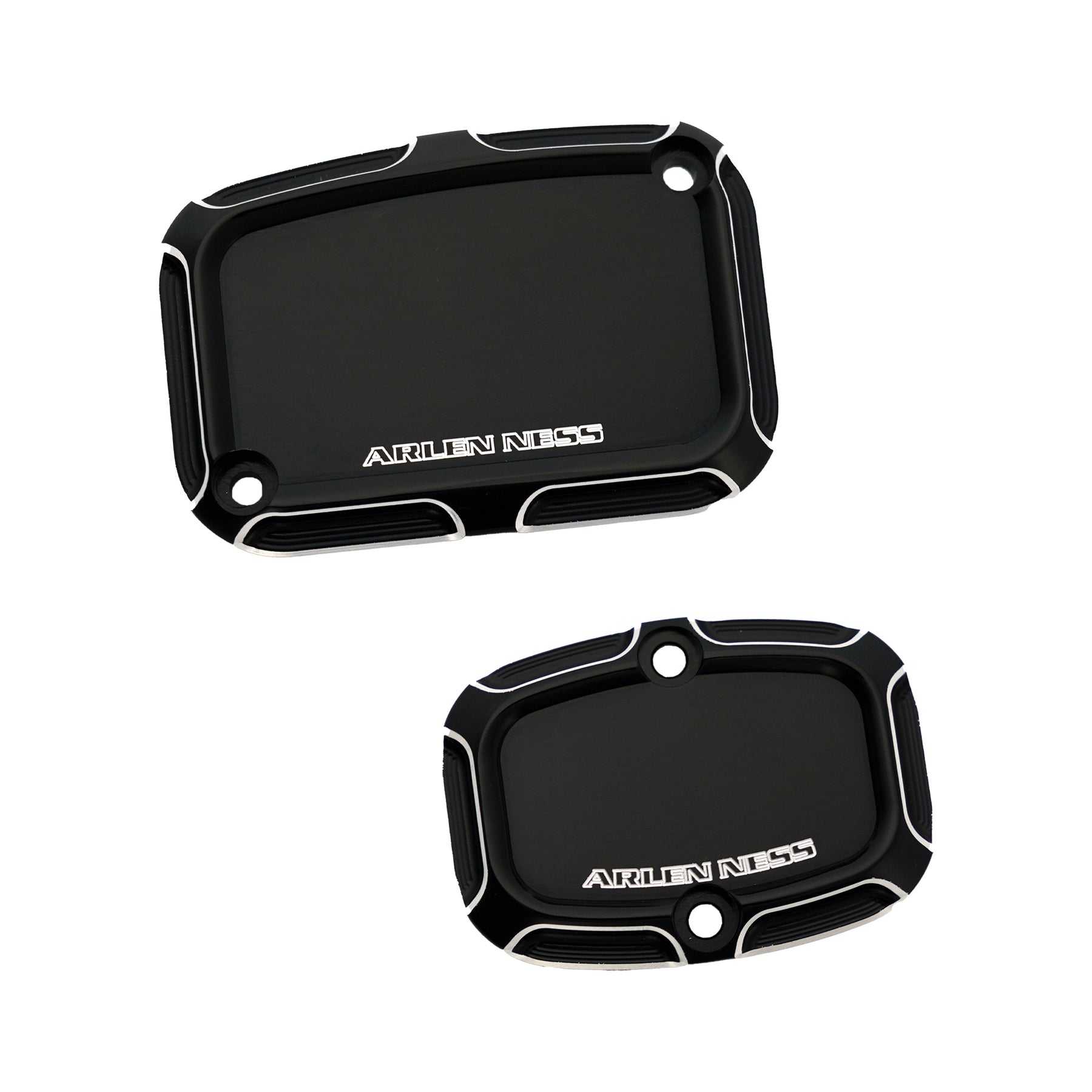 Beveled Master Cylinder Cover Set, Black