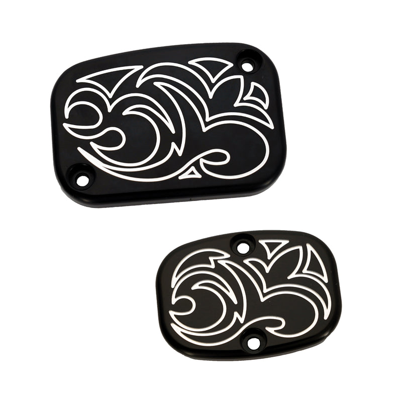 Engraved Master Cylinder Cover Set, Black