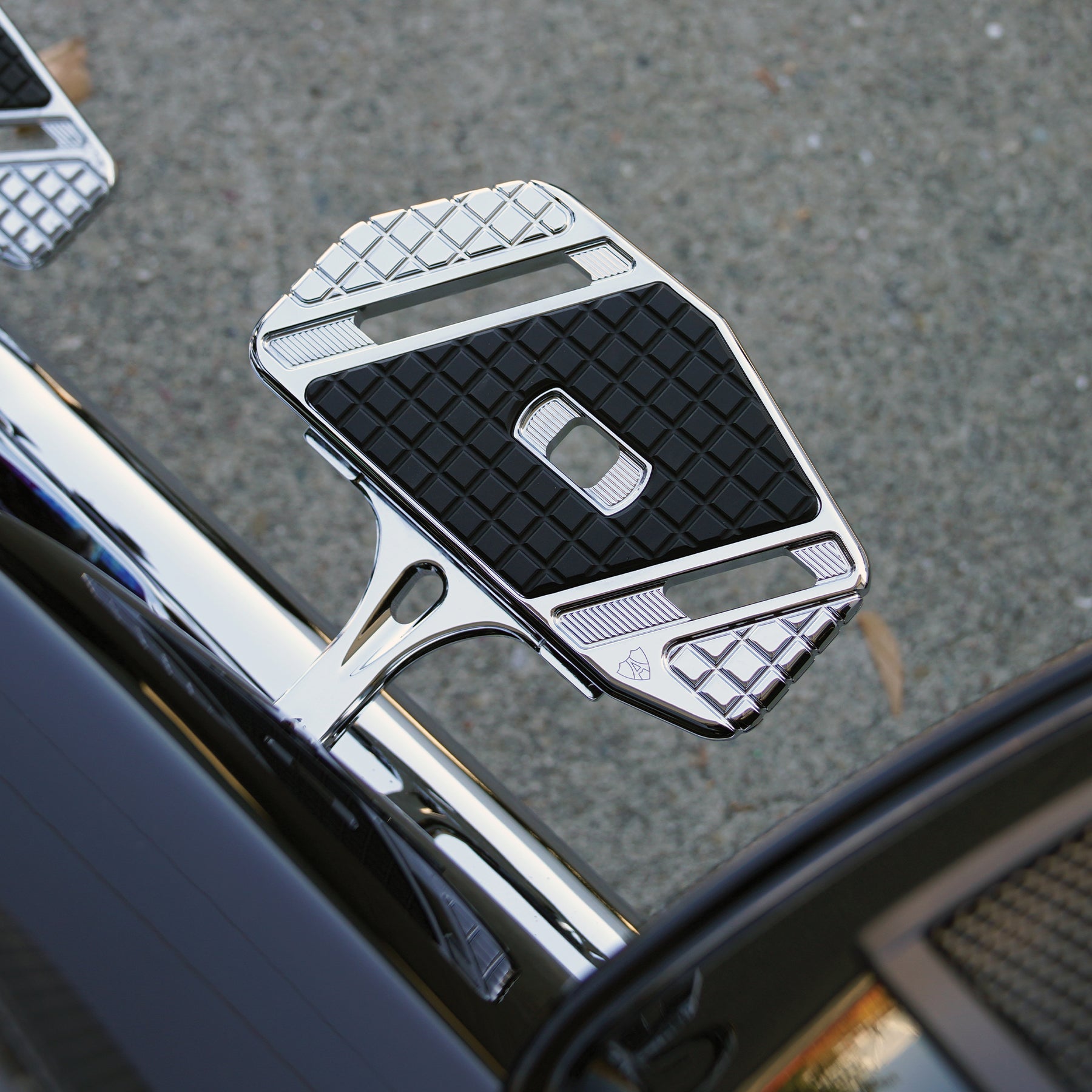 Forged Passenger Floorboard Mounts, Chrome