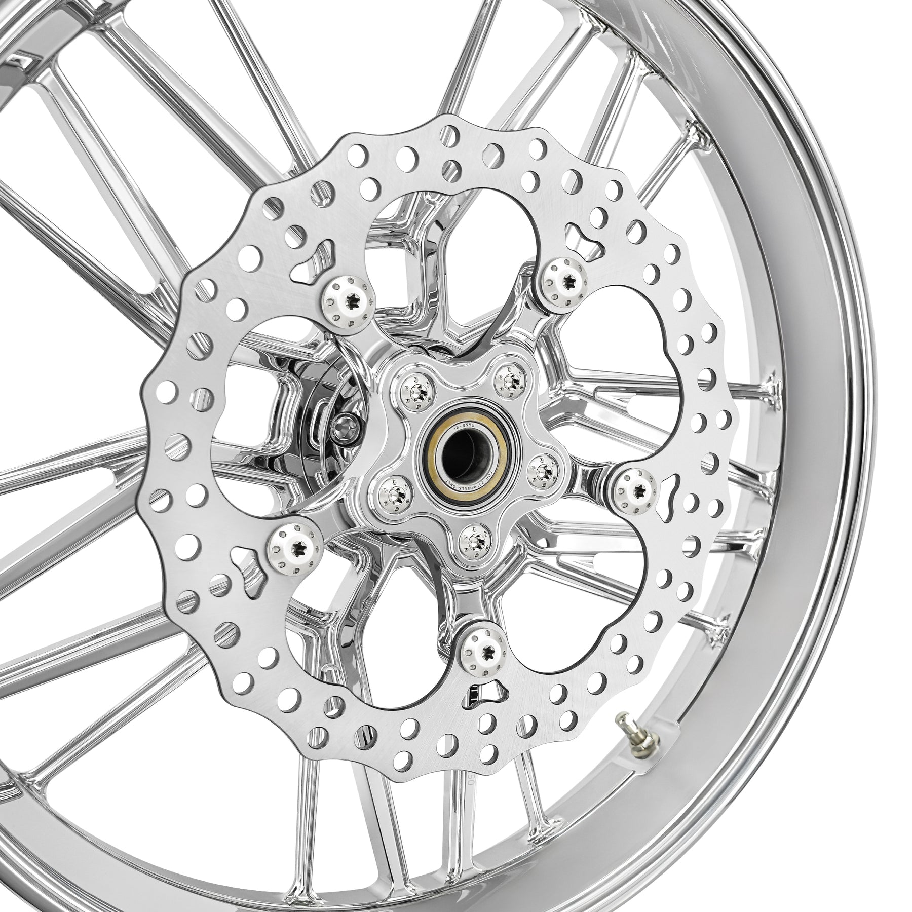 Chrome Spider Brake Rotor Adapter for Ness Wheels, 24-up FLT