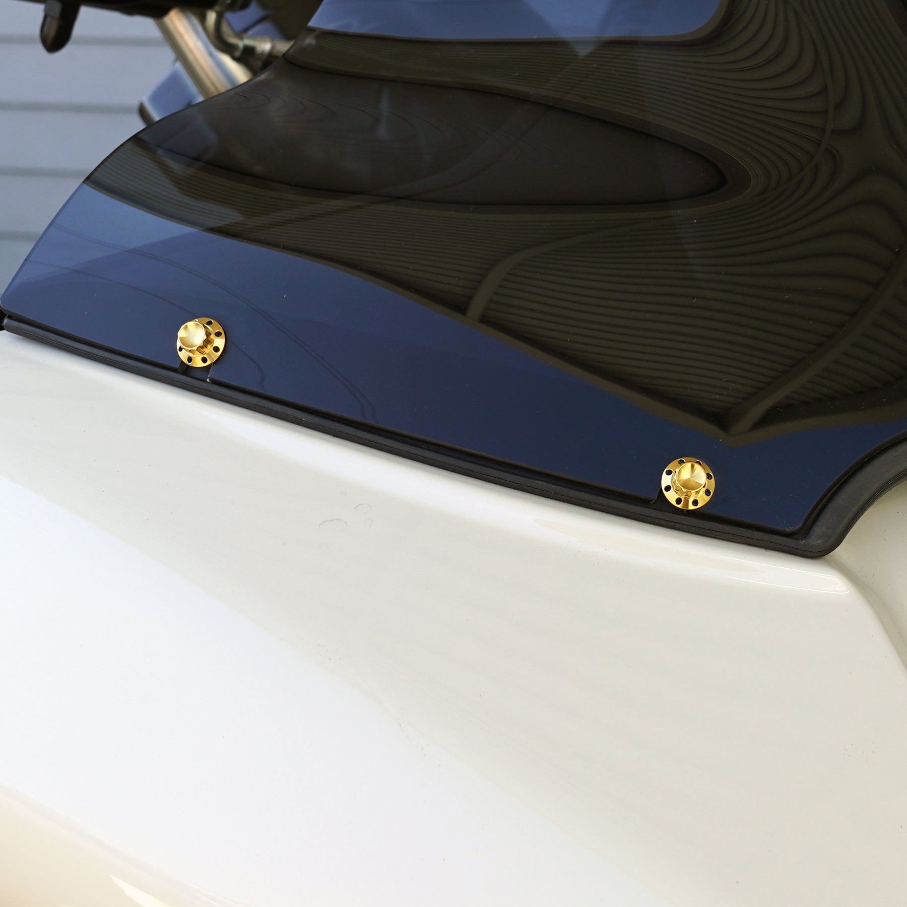 Titanium 12-Point Windshield Bolts for Road Glide, Gold