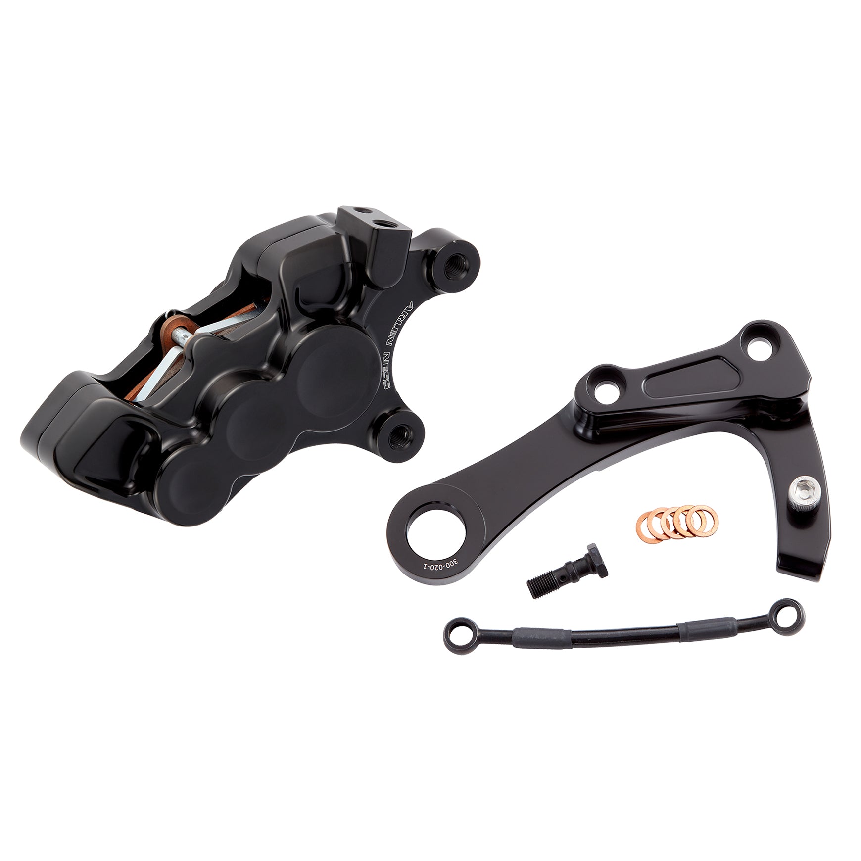 Rear 6-Piston Brake Caliper Kit M8 Softail, Black