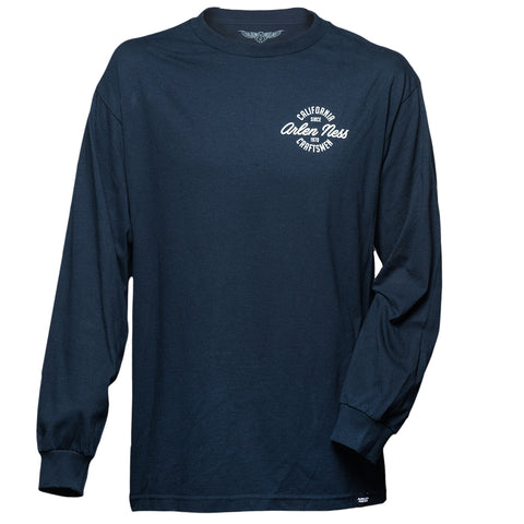 Cali Clean Long Sleeve Shirt, Navy Blue