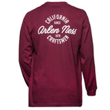 Cali Clean Long Sleeve Shirt, Maroon