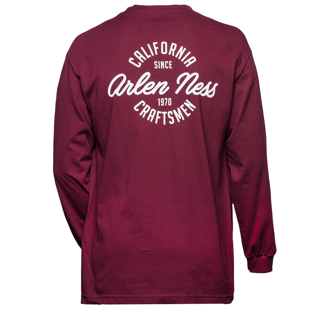 Cali Clean Long Sleeve Shirt, Maroon