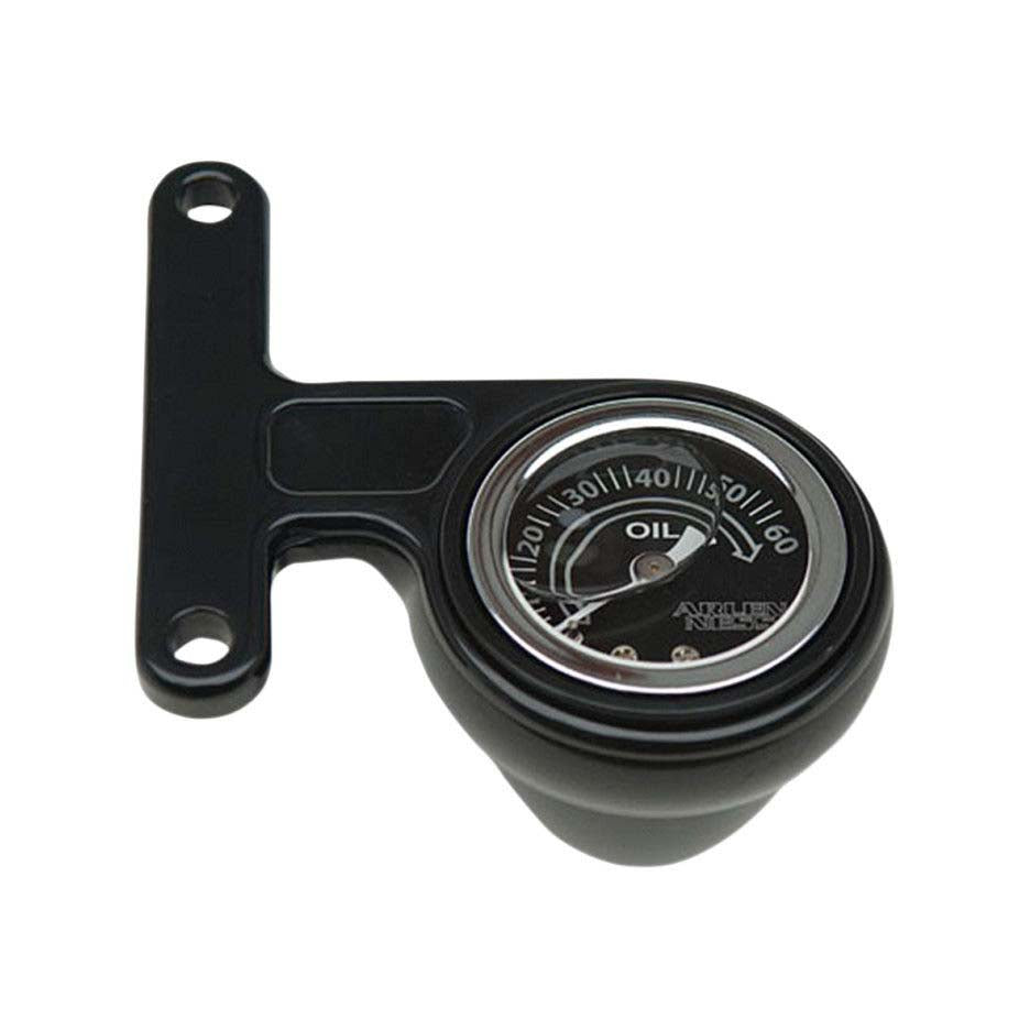 Radius Oil Pressure Gauge, Black