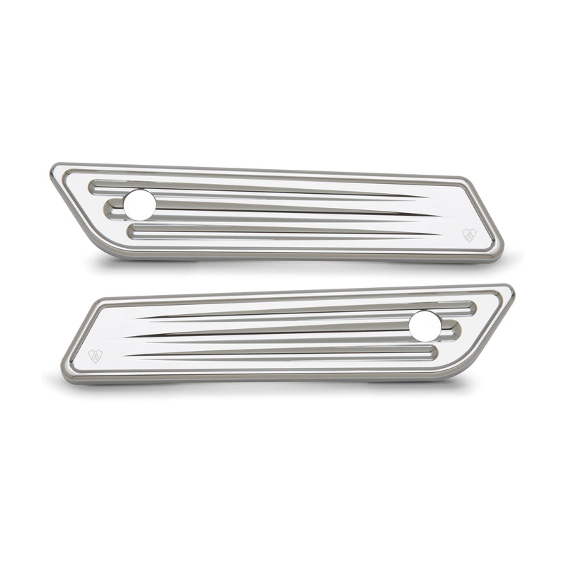 Deep Cut® Saddlebag Latch Covers, Chrome 14-up FLT