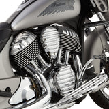 Indian Finned Engine Kit, Chrome