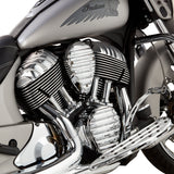 Finned Horn Cover for Thunderstroke® Engines, Chrome