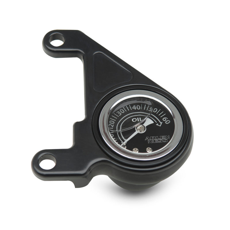 Radius Oil Pressure Gauge, Black