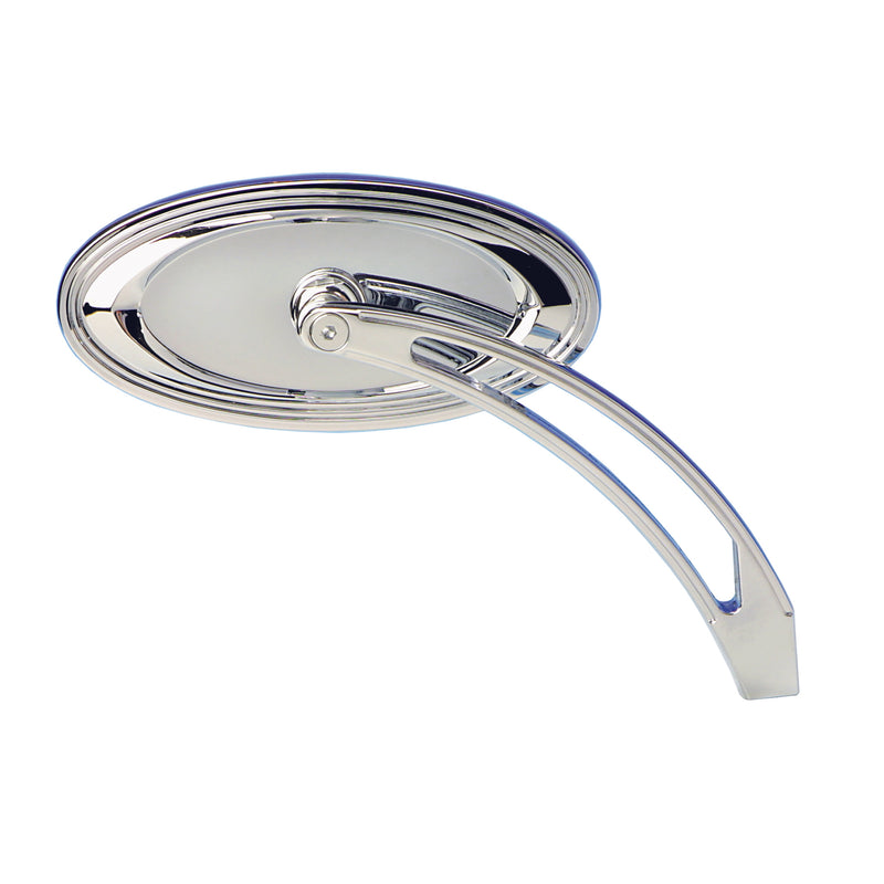 Stepped Oval Mirrors, Chrome