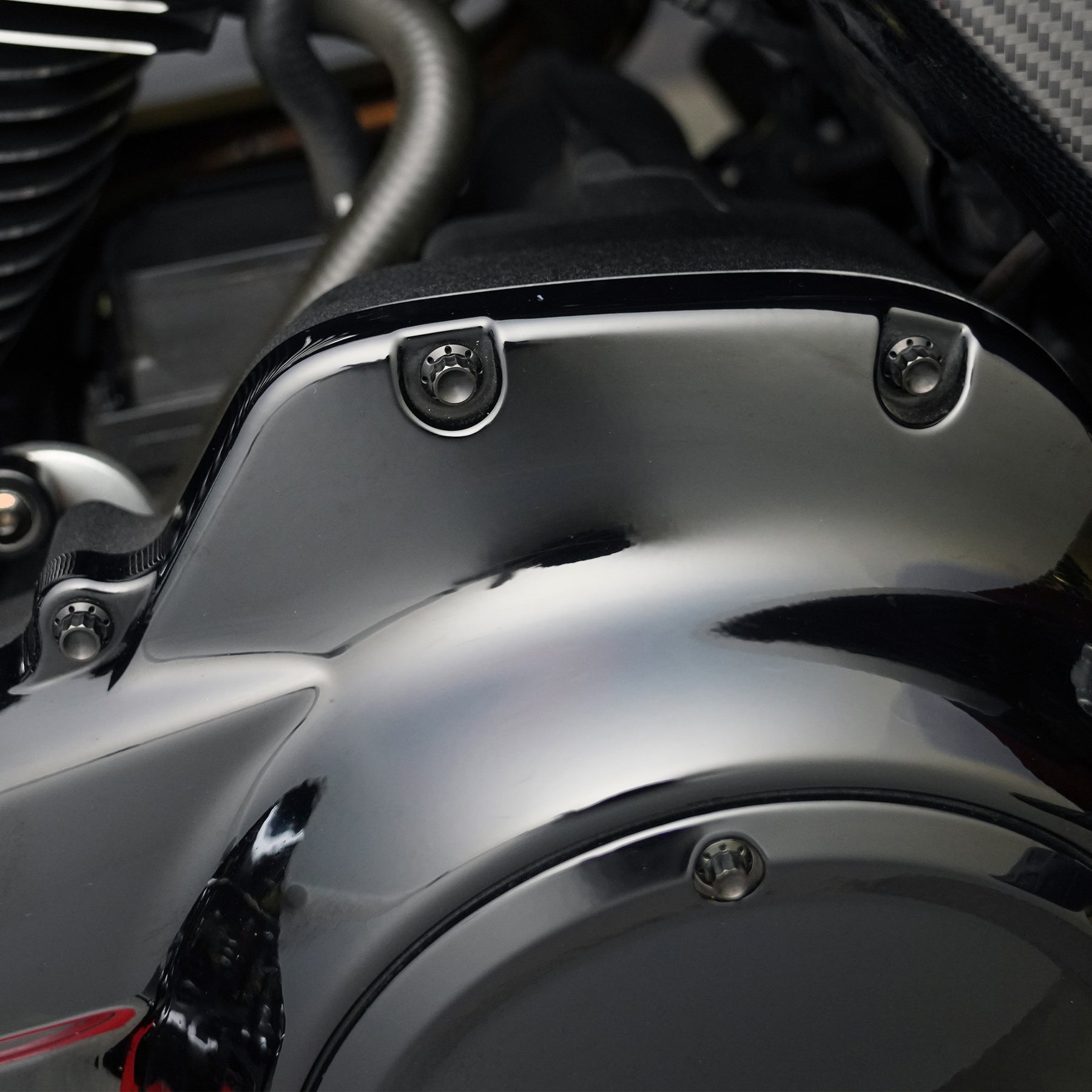 Derby Cover Titanium 12-Point Bolt Kits, Black