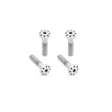 Arlen Ness polished titanium rear shock bolts with Holeshot lightning-hole design for Harley Touring