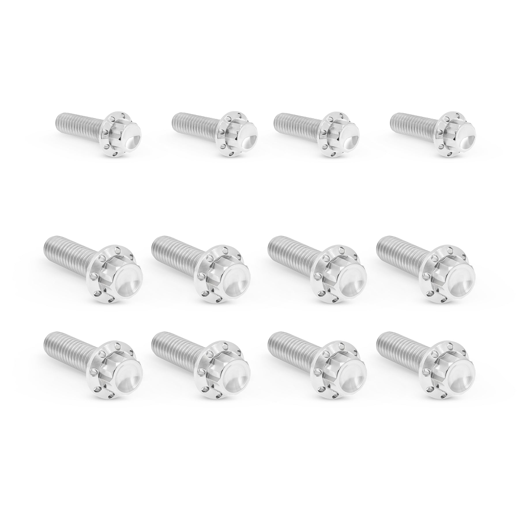 Transmission Side Cover & Trap Door Titanium 12-Point Bolt Kits, Polished