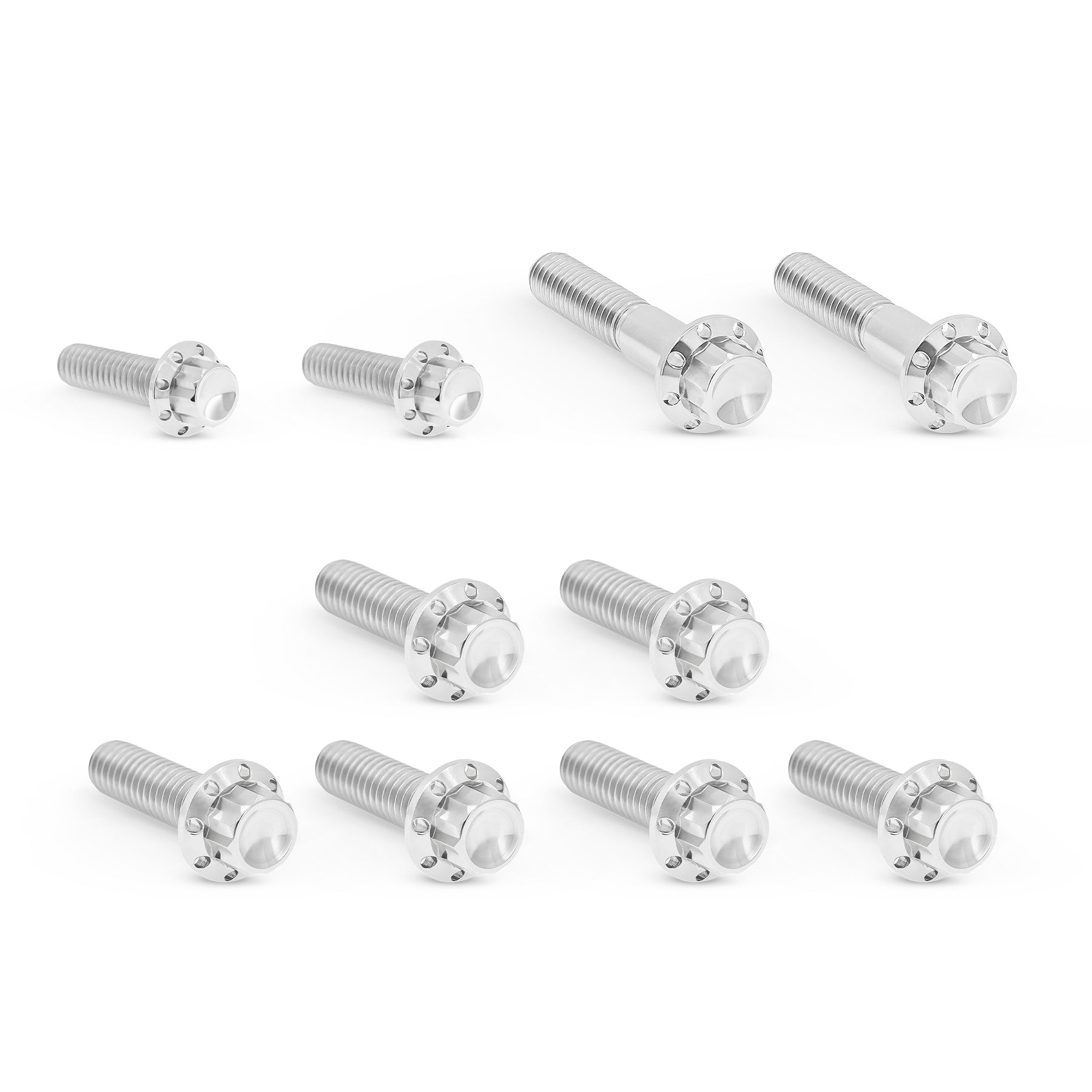Transmission Side Cover & Trap Door Titanium 12-Point Bolt Kits, Polished