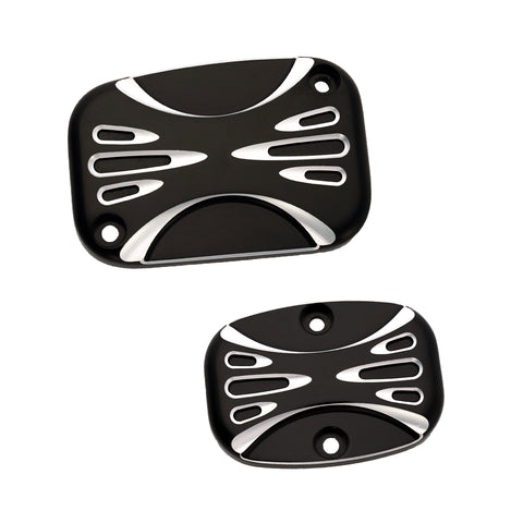 Deep Cut Master Cylinder Cover Set, Black