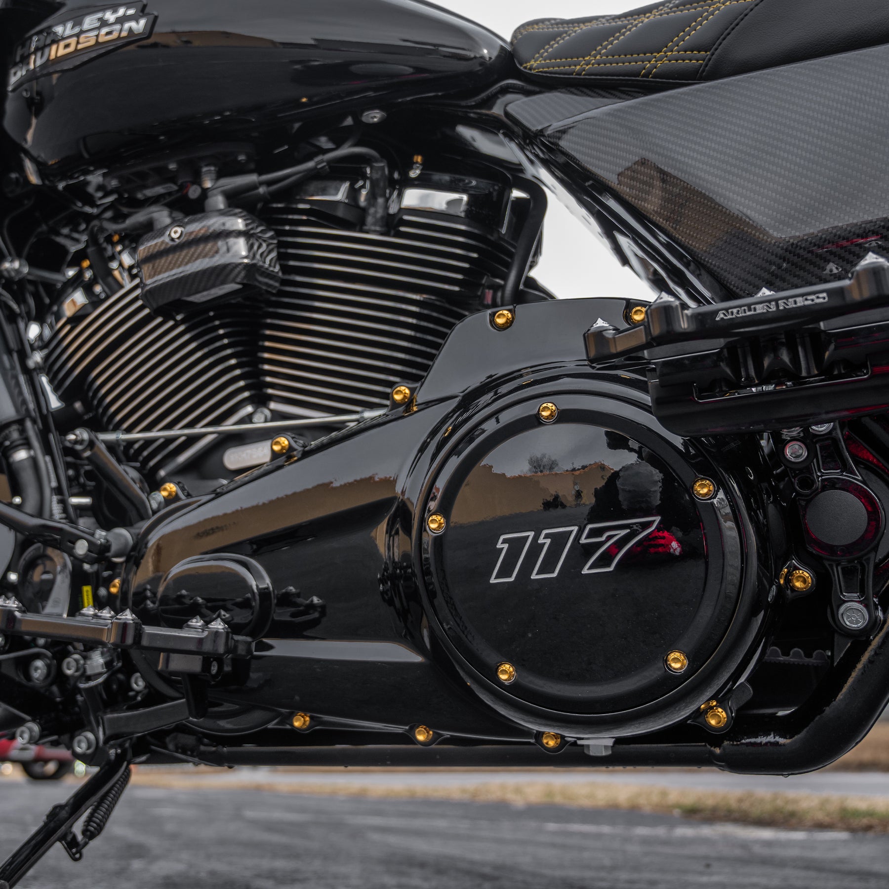 Derby Cover Titanium 12-Point Bolt Kits, Gold